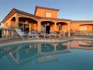 Image of Superb air-conditioned villa with private pool and breathtaking sea\/mountain views