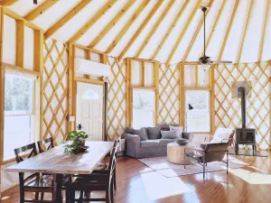 Image of Yurt at Stillhouse Farm *Wifi *Creek *Private *Less than 5 miles from VMI + W&L