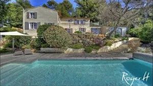 Image of Charming Provencal farmhouse with panoramic view of the sea and vines + pool