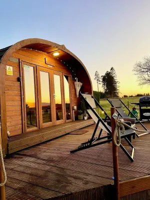 Image of FINN VILLAGE - Loch Lomond Sunset Glamping Pod - Private Ofuro HOT TUB