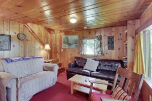 Image of Lakefront cabin w\/ a private dock, deck space, grill, and more - dogs welcome