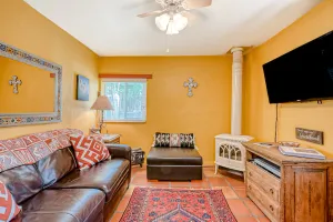 Image of Dog-friendly getaway with a gas fireplace, full kitchen, & patio