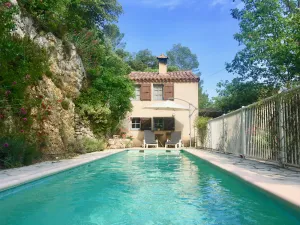 Image of Charming converted farmhouse beside forest, private pool, superb views
