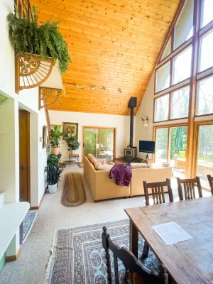 Image of Moss Creek Cabin in the woods on Madeline Island