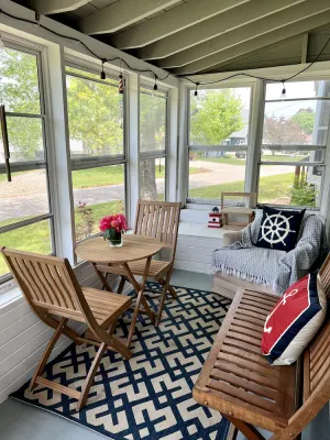 Image of Screened porch, Lake Huron views, quiet sub, walk to beach and town in minutes!