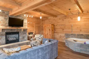Image of Cozy Lodge Fireplace Suite in Ohio's Amish Country