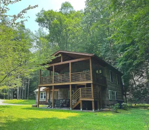 Image of Private cabin on River: Hot tub, Fire table, hiking & fishing in front yard, AT