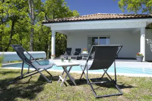 Image of Contemporary home with heated pool