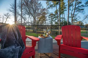 Image of The Hickory: 2 mins to Lake Conroe! Rooftop deck, Heated Pool, Fire Pit