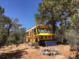 Image of Step into a converted school bus for an unforgettable stay.