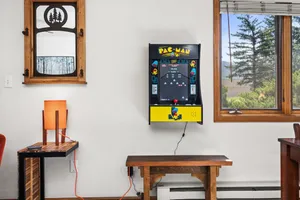 Image of Desks in each Bedroom, Ground Floor, Wallmounted PacMan Video Game