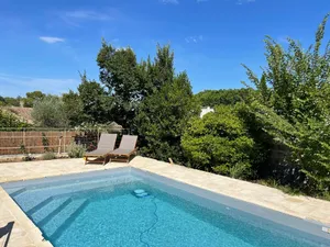 Image of Independent studio - Terrace and swimming pool (in summer)