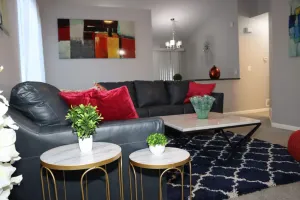 Image of Cheerful, Newly  furnished 3 bdrm home with indoor fireplace.