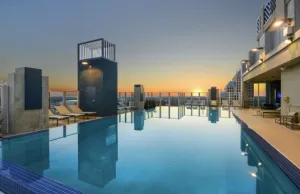 Image of Rooftop pool highrise views