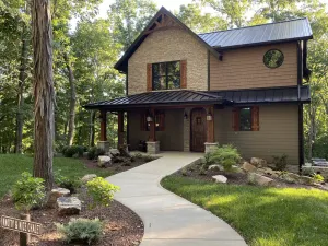 Image of Modern\/rustic chalet nestled in the woods at Paradise Ranch & Retreat