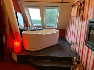 Image of Romatic apartment in the countryside with loggia, sauna area, garden, pond, horses