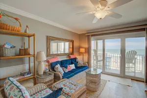 Image of Topsail Dunes condo with ocean-view balcony - beach access & beachfront pool