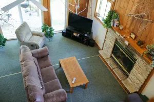 Image of Lakeside cabin with Hot Tub and full kitchen!  Sleeps up to 12 people.