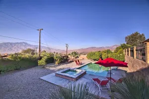 Image of Stunning house with a view of windmills and San Gorgonio Mountains, spa and pool