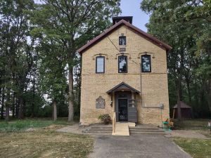 Image of Restored school house turned creative flex space