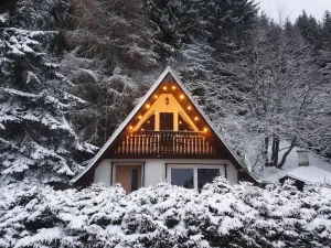 Image of Romantic retreat: peace and quiet + time out in nature - with garage, pavilion