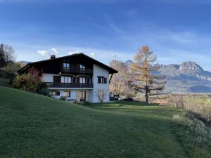 Image of T2 apartment in a chalet in Domancy, terrace with Mont Blanc view