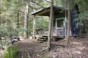 Image of 'A Place in the Woods' - Cabin on Chloe's Lake on 23 acres near Woodstock, NY