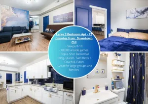 Image of W Pershing · Large Chicago Apt 3 Bed | 12 Min Downtown | Arcade