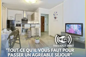 Image of Superbe Appartement Près de la Gare-Clim-Wifi-Espace dedié au Travail