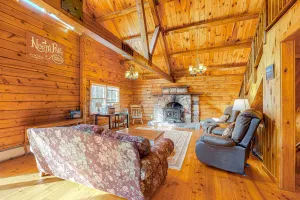Image of Inviting dog-friendly cabin on 23 acres - sauna, skiing, firepit, & washer\/dryer