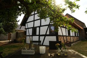 Image of Complete house-family-friendly-rural idyll-ecological. renovated mud house \/ thatched roof
