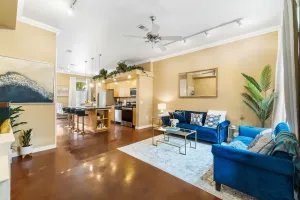 Image of Hip & vibrant townhome near downtown with private patio, grill, AC, and WiFi