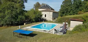 Image of A peaceful stone house overlooking the stunning hill top village of  Roquecor