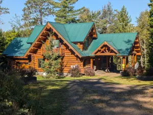 Image of Luxury Custom Built Log Cabin with indoor pool and spa on Lake Michigamme