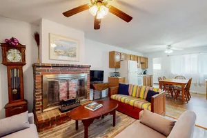 Image of Second-floor home with Manomet Beach access, deck, firepit & outdoor space