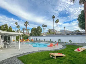 Image of Modern Home Near El Paseo - Saltwater Pool\/ Spa, Fire Pit, Bocce Ball, & Views!