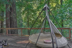 Image of Riverfront Cottage in Redwoods w\/ Decks + Beach!