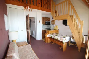 Image of 200m from resort center, 6th floor, view mountain, balcony, tv, ski locker, 27m², Auris en Oisans