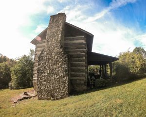 Image of Rustic, comfortable, secluded, hand hewn, turn of the century log cabin