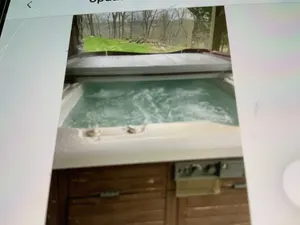 Image of River cabin w access.  close to town.  35 foot deck