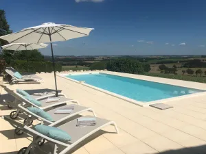 Image of Beautiful  stone house with stunning panoramic views set in idyllic countryside.