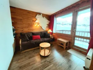 Image of 100m from shops, 1st floor, view ski slopes, balcony, tv, 26m², La Plagne