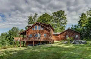 Image of OE Beautiful modern log home on 17 acres private views fire pit Ping Pong AC