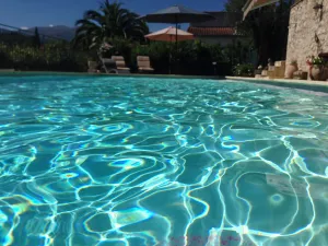 Image of Large salted swimming pool heated from May to September for 4 people