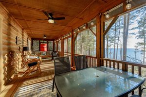 Image of Secluded Log Cabin on Lake Monticello