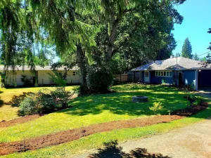 Image of Old Farm Land by Willamette River Oak Trees Bike Path Shopping Restaurants
