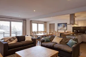 Image of 200m from resort center, 1st floor, view mountain, balcony, tv, ski locker, 145m², La Tania