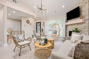 Image of Modernly Renovated Family Home w/ Double Swing, 4TVs, Pets OK & Backyard Firepit