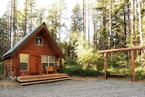 Image of \"Knot A Care Cabin\" Rustic Retreat!