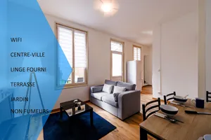 Image of L'Agescy 1 - Charmant T2 - Jardin - Terrasse - centre-ville La Brèche - Wifi